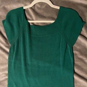 Emerald Green knit blouse